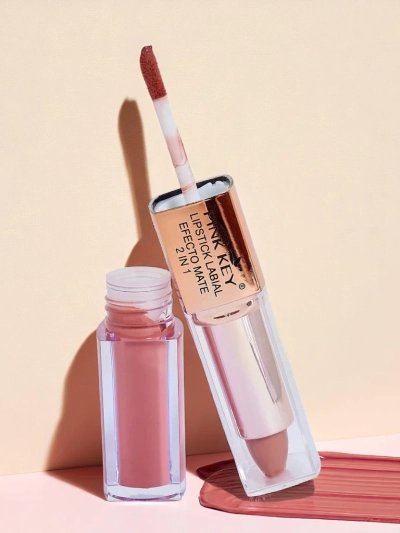 Matte lipstick in stick and liquid form 2-in-1 Peach Pie