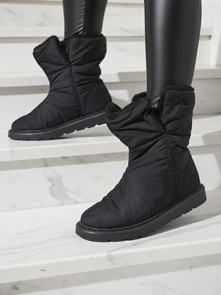 Luna Elegante Winter Ankle Boots in Black