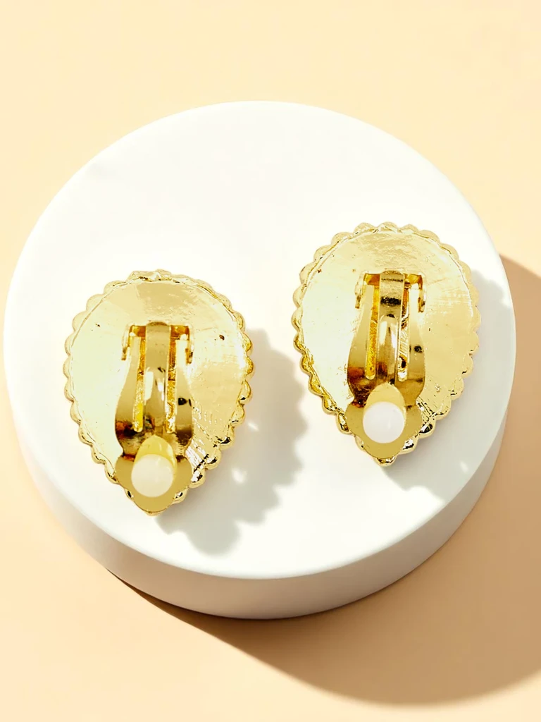 Royalfashion Женские клипсы с кристаллом и фианитом