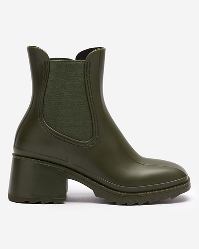 Dark green women's boots Caldala- Footwear