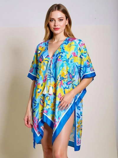 Aurelia Blue Pareo Royalfashion – Naiste suvine põlvedeni V-kaelusega pareo
