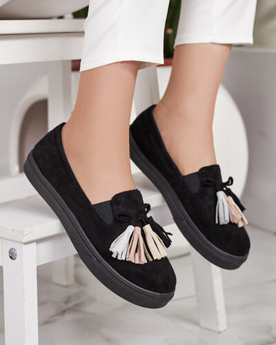 Royalfashion Women's moccasins with tassels Bererto