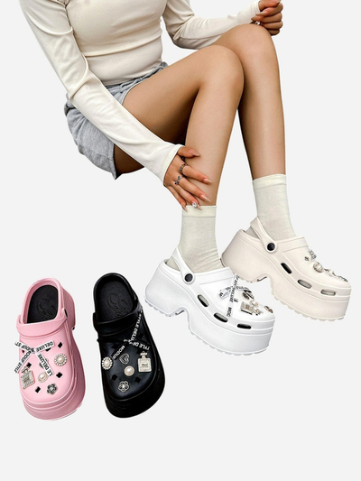 Royalfashion Women's rubber sandals with decorations Dellos