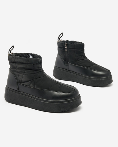 Royalfashion Women's snow boots in black color Fopinia
