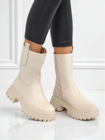 Kõrgemad öko-nahast naiste poolsaapad Scarlet Mist