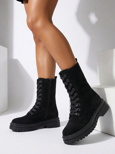 Naiste öko-seemisnahast tööstiilis saapad Molistea