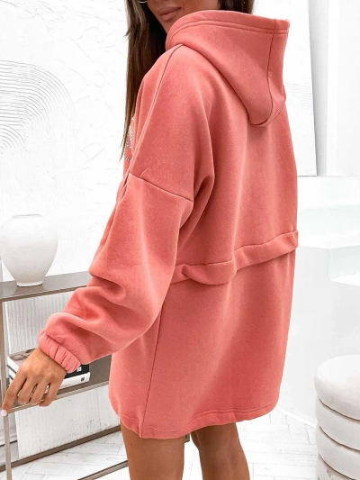 Женское хлопковое мини-платье Royalfashion типа худи