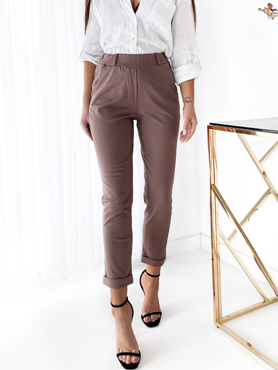 Royalfashion Light brown women's teggings pants