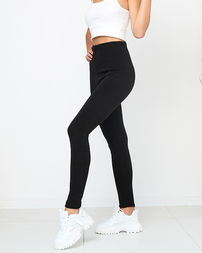 Black classic women's insulated leggings - Clothing