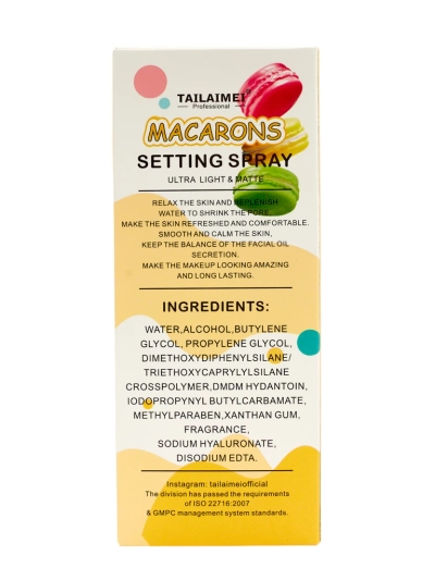 Makroonid Meigikinnitusspray Kollane