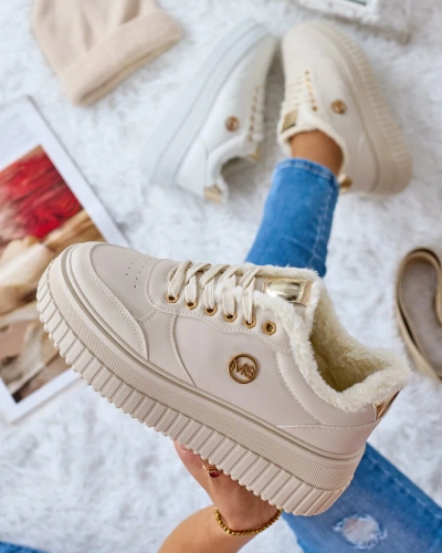 Royalfashion Warmed women's sneakers with fur Sofi