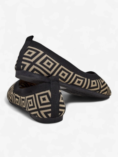 Royalfashion riidest naiste baleriinad geomeetrilise mustriga Metric