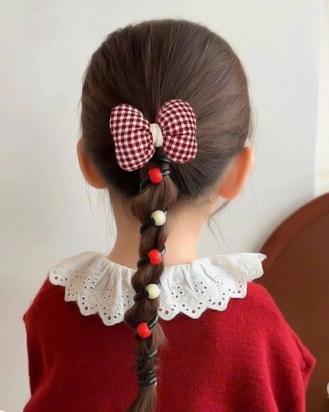 Royalfashion Hair Tie Coil with Bow Ribbon Coil