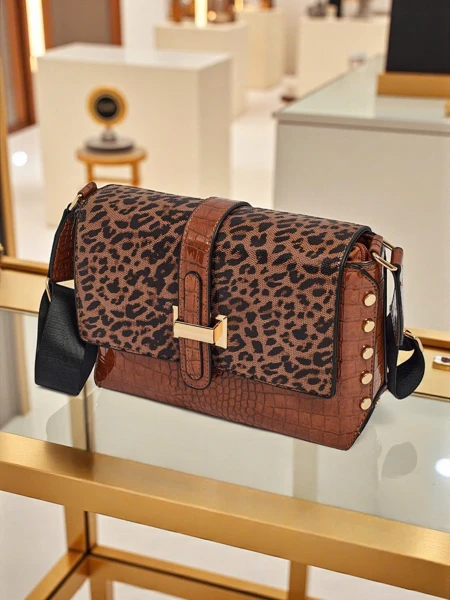 Patent Small Women's Faux Leather Handbag Panthere Mist