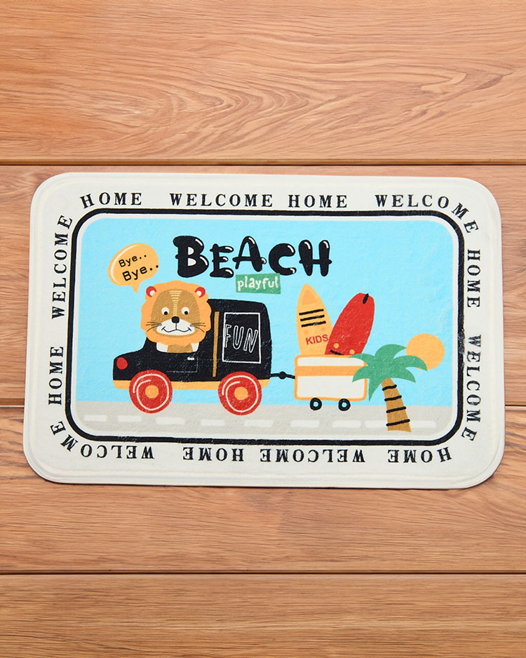 Royalfashion Colorful doormat rug with flowers 40x60