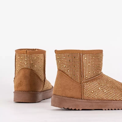 OUTLET Naiste lumesaapad kaameli tsirkoonidega Rudis - Jalatsid