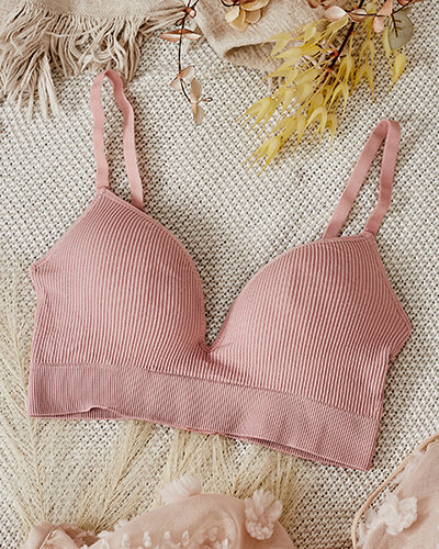 Royalfashion Women's ribbed bra