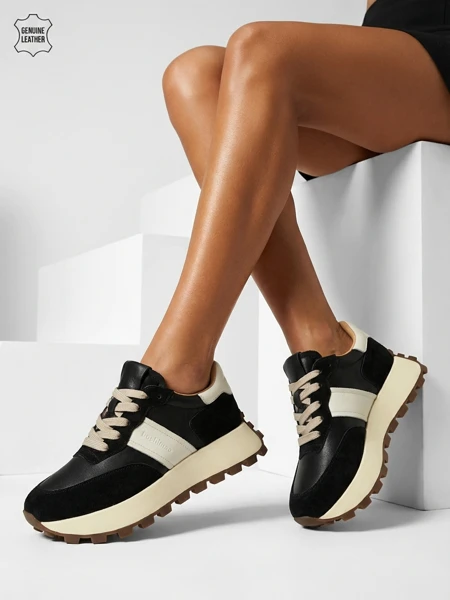 Naterre women's sports sneakers made of natural leather