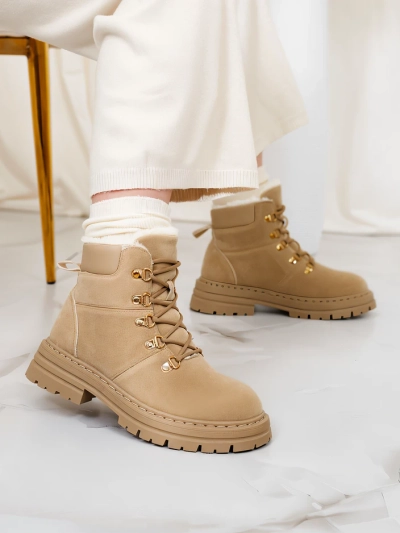 Royalfashion Light brown women's trappers Develier