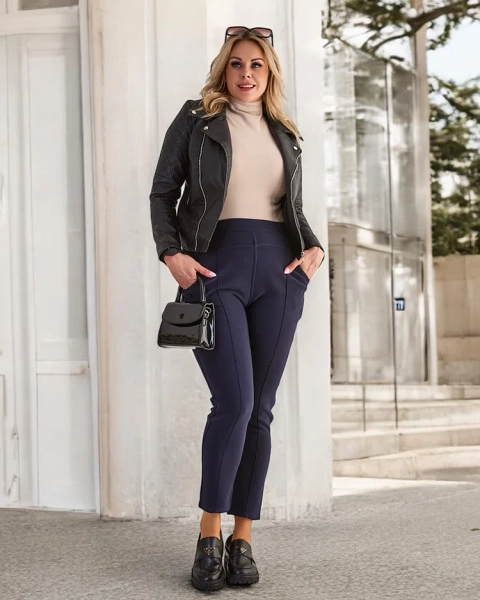 Royalfashion Soojad naiste teggings püksid PLUS SIZE