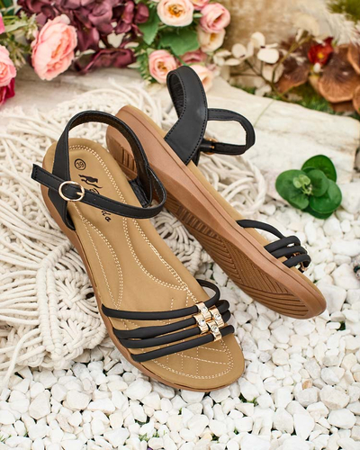 Royalfashion Decorated women's Sun Crusher sandals