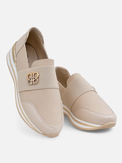 Женские мокасины Aurora Classico Beige экокожа плоский каблук