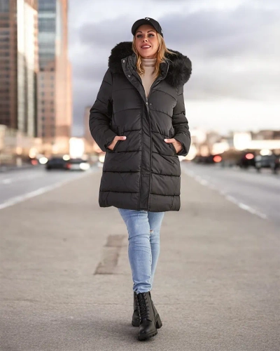 Royalfashion Naiste tikitud talvejope