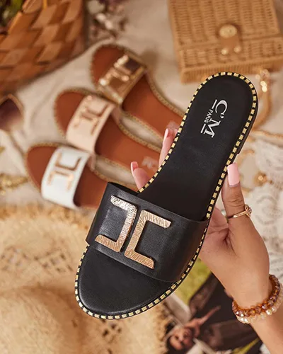 Royalfashion Женские шлепанцы на плоской подошве Solof