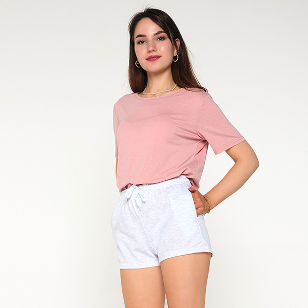 Light gray women's sports shorts - Clothing
