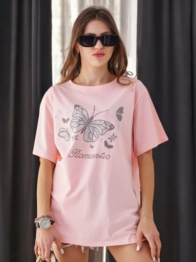 Royalfashion Women's Cotton T-Shirt Romantic Butterfly