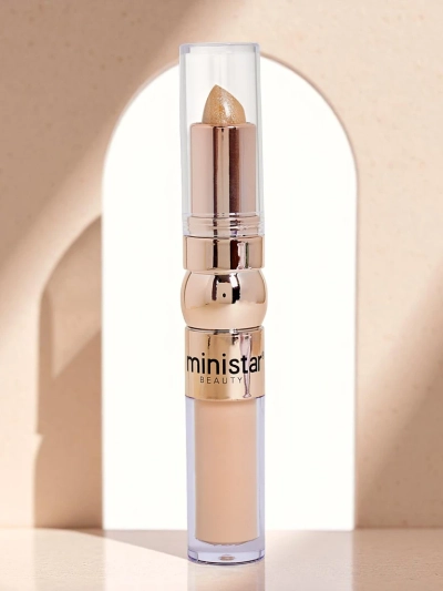 Kleeplamp highlighter ja vedel peitekreem näole 2-ühes Golden Biscut