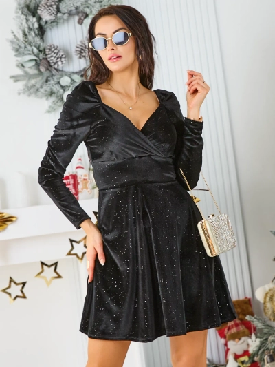 Royalfashion Women's dress with rhinestones
