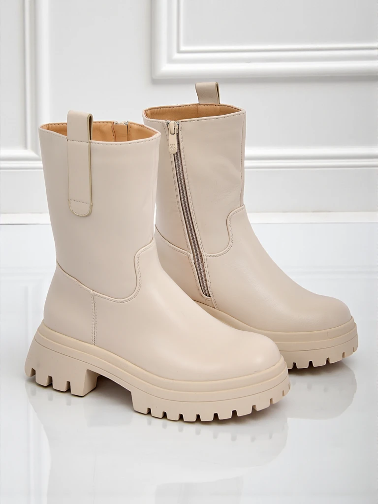 Высокие женские ботинки из экокожи Scarlet Mist