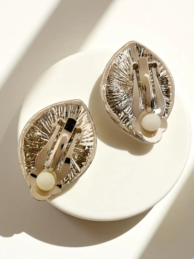 Royalfashion Clip-on women's earrings with cubic zirconia