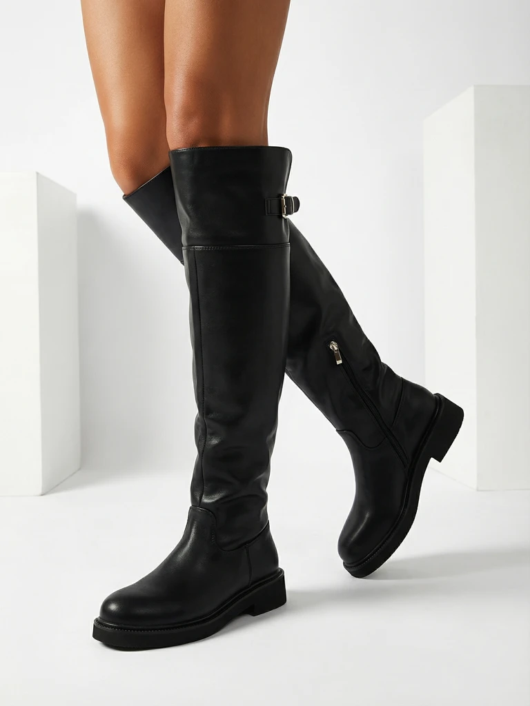 Women's Over-the-Knee Eco-Leather Boots Denivra