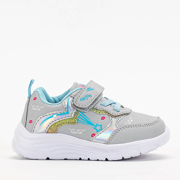 OUTLET Tüdrukute spordijalatsid helehall prindiga As- Shoes