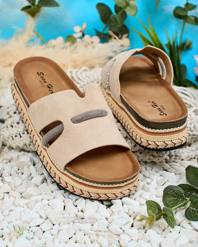 Royalfashion Naiste Orolta tsirkooniumist flip-flops