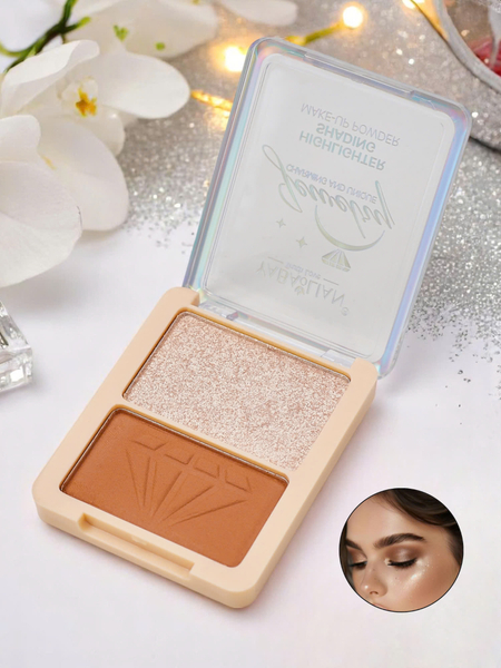 Face Highlighter and Bronzer Compact