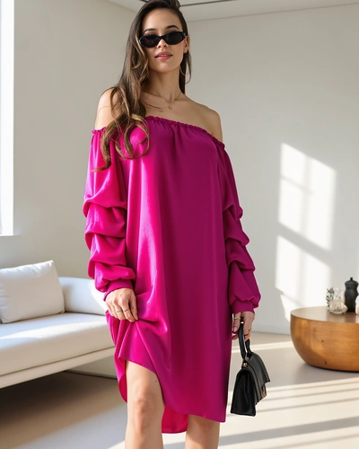 Royalfashion Smooth women's dress a'la Spanish with ruffles