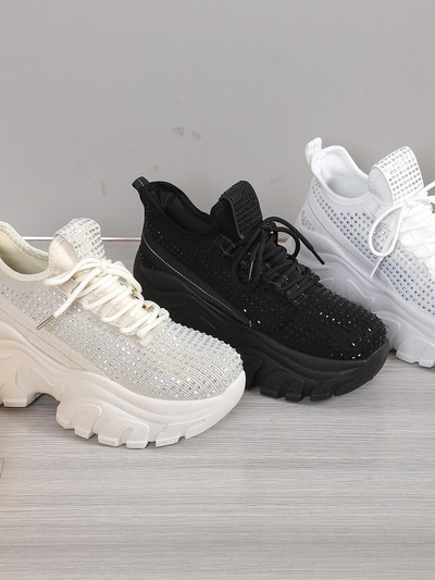 Спортивные кроссовки Royalfashion для женщин с стразами Blysco
