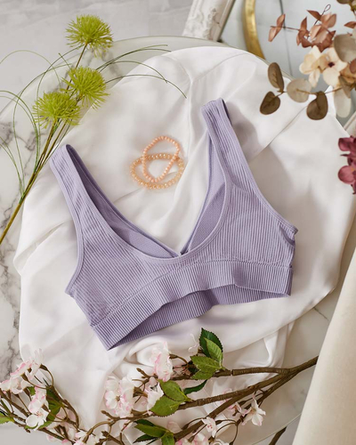 Royalfashion Women's ribbed sports bra