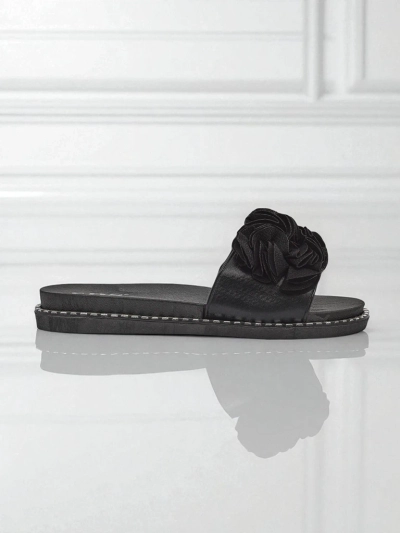 Royalfashion Women's flat sole slides Flora Verde