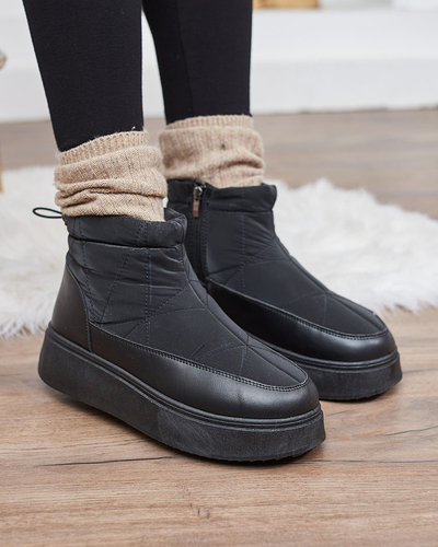 Royalfashion Women's snow boots in black color Fopinia
