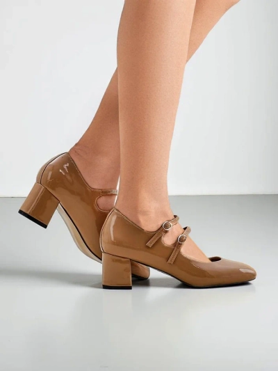 Royalfashion Патентованные женские туфли на каблуках с ремешками Ovigs