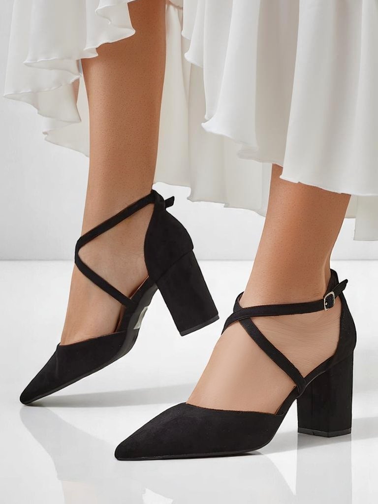 Женские туфли‑лодочки Royalfashion из экозамши с ремешками Kanastru