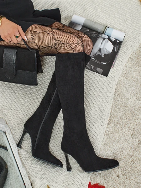 Naiste öko-seemisnahast stiletto kontsaga saapad Arvelora