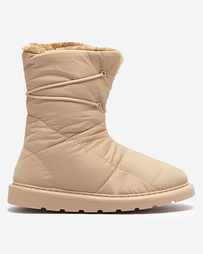 Светло-коричневая женская обувь a'la сноубутсы Amirfu- Footwear