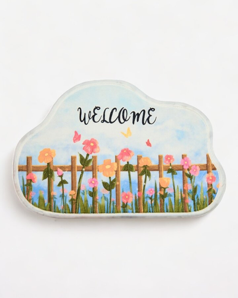 Royalfashion Colorful doormat rug with flowers 40x60