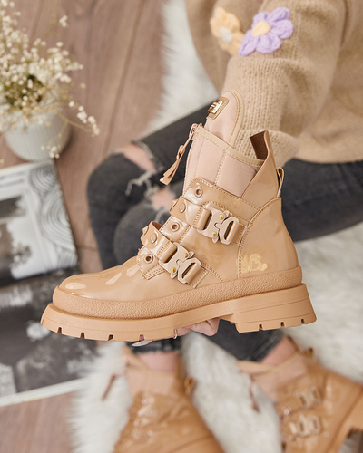 Royalfashion Светло-коричневые женские сапоги-багги Hennobs