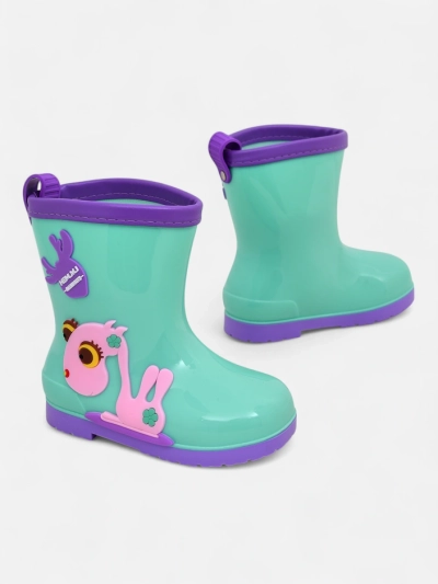 Royalfashion Laste kummisaapad Funny Time plaasteritega